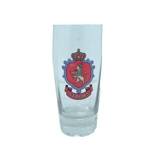 Vintage Stroh's Beer Glass Advertising‎ Brewery Coat of Arms Lion 0.25 L